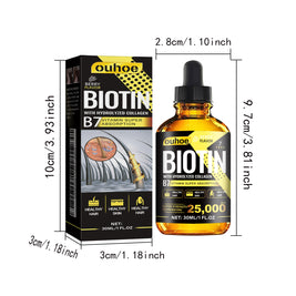 RESEARCH Liquid Biotin & Collagen Hair Growth Drops  - Biotin And Liquid Collagen Supplement For Men & Women - Glowing Skin Support, Healthy Hair & Nail Growth